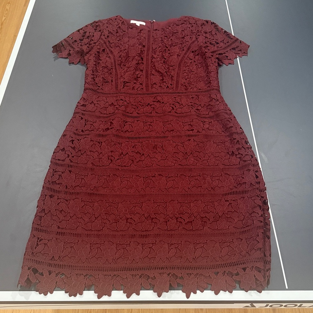Talbots Deep burgundy Lace Dress